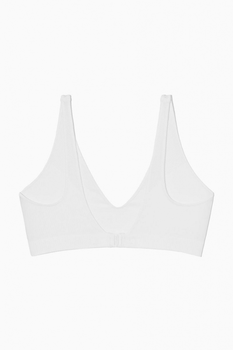 COS Seamless Bordázott Melltartó Női Fehér | LGY-560127