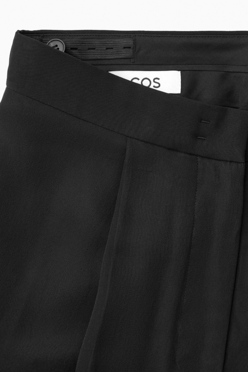 COS Sheer Silk Nadrág Női Fekete | CUZ-128539