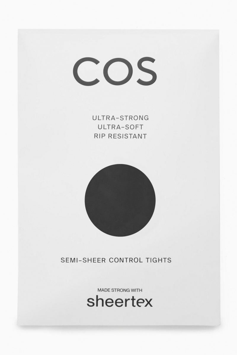 COS Sheertex Semi-sheer Control Harisnyanadrág Női Fekete | XAZ-875602