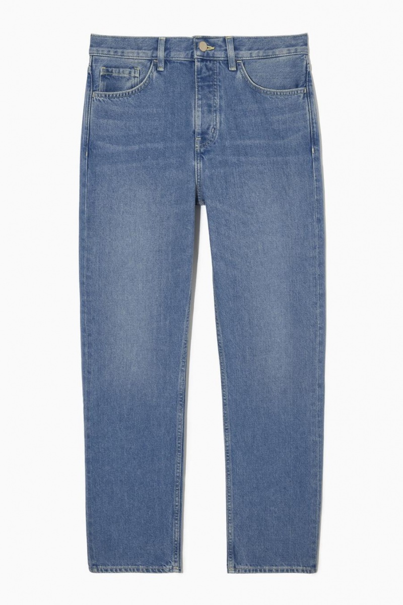 COS Signature - Egyenes Farmernadrág Férfi Kék | FCU-683542