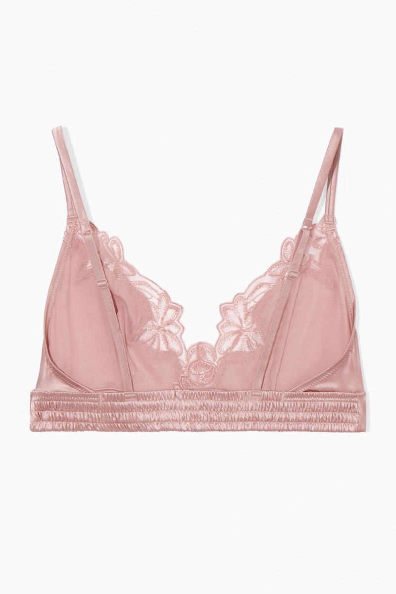 COS Silk-satin Triangle Melltartó Női Rózsaszín | MZC-054761