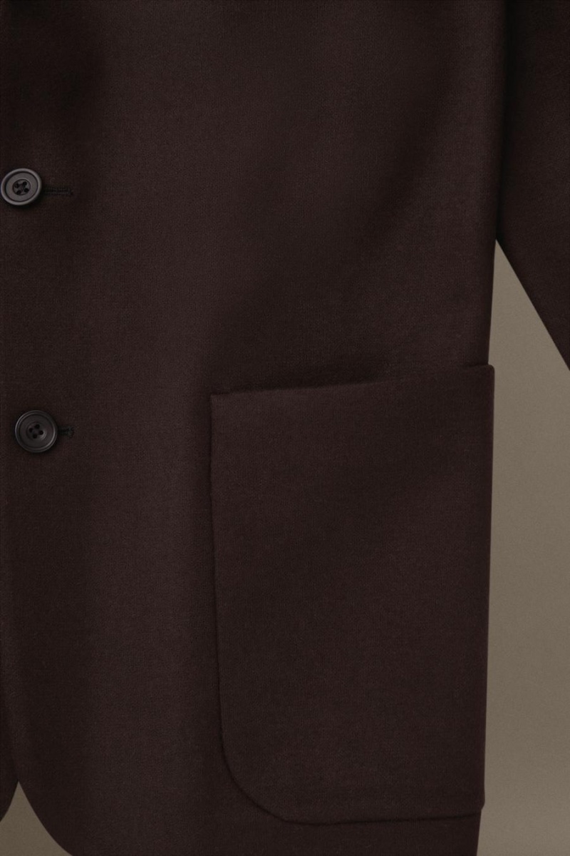 COS Single-breasted Gyapjú-jersey - Relaxed Blézer Férfi Sötétbarna | QWI-803691