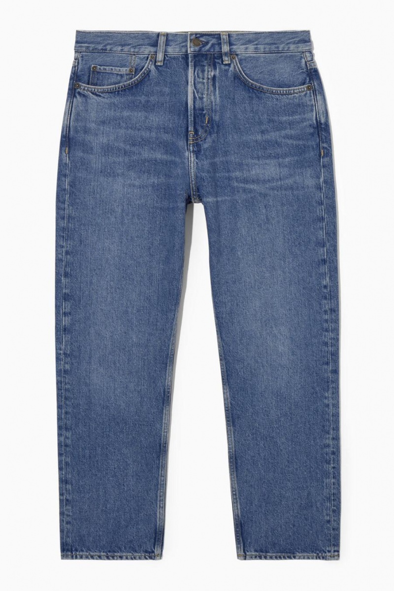 COS Skim - Egyenes Farmernadrág Férfi Kék | VRZ-325687