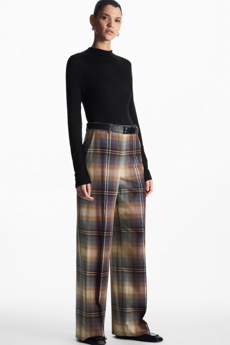 COS Slim-fit High-neck Felső Női Fekete | AHZ-692835