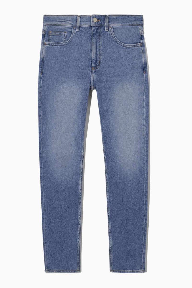 COS Slim-fit Recycled-denim Farmernadrág Férfi Kék | PGL-408723