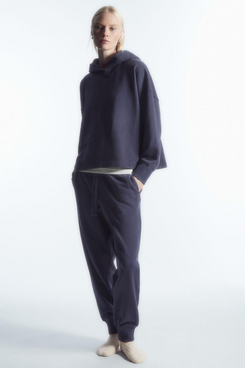 COS Slim-leg Elasticated Nadrág Női Sötétkék | WJS-740928