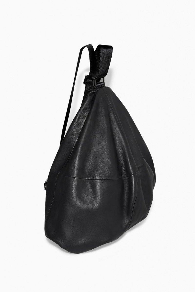 COS Sling - Bőr Táska Női Fekete | XYA-689032