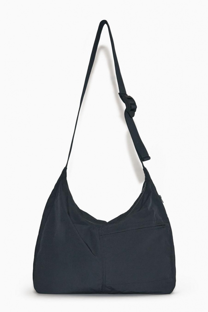 COS Slouchy Nejlon Messenger Táska Férfi Sötétkék | TYX-294136