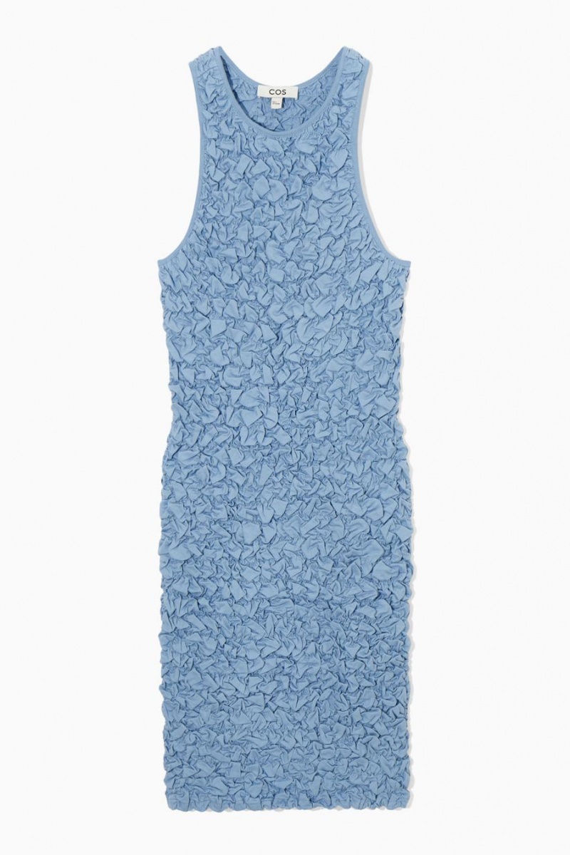 COS Smocked Tank Ruha Női Világos Kék | FHU-152437