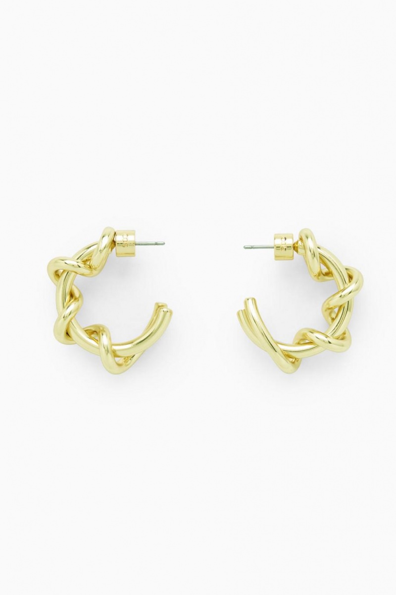COS Spiral Hoop Fülbevalók Női Arany | YFO-604315