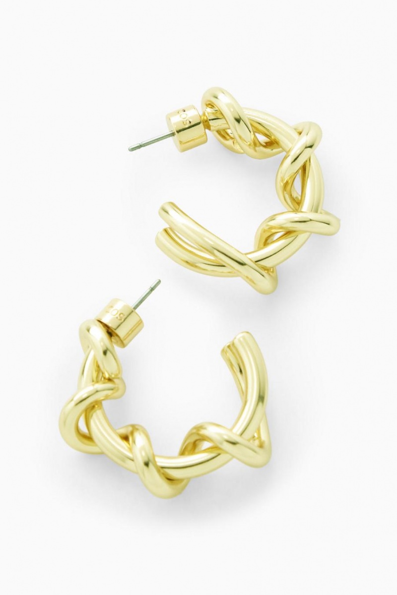 COS Spiral Hoop Fülbevalók Női Arany | YFO-604315