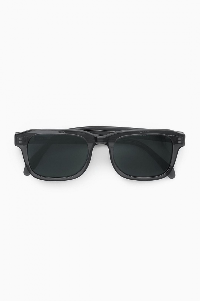 COS Square-frame Acetate Napszemüvegek Férfi Szürke | GOV-670945