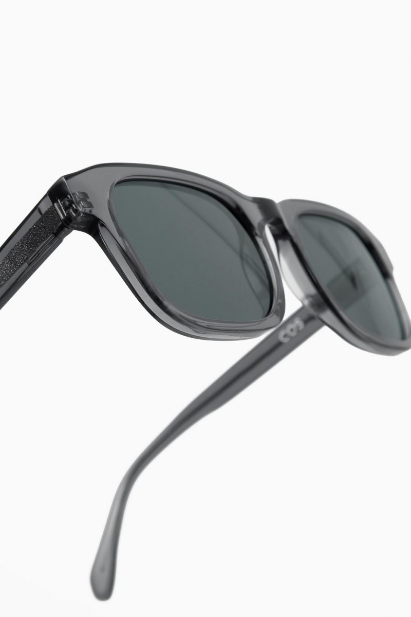 COS Square-frame Acetate Napszemüvegek Férfi Szürke | GOV-670945