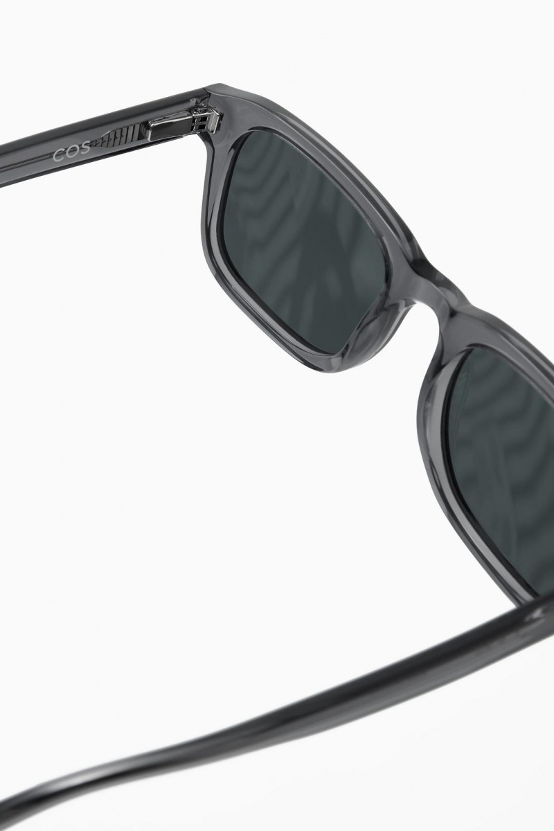 COS Square-frame Acetate Napszemüvegek Férfi Szürke | GOV-670945