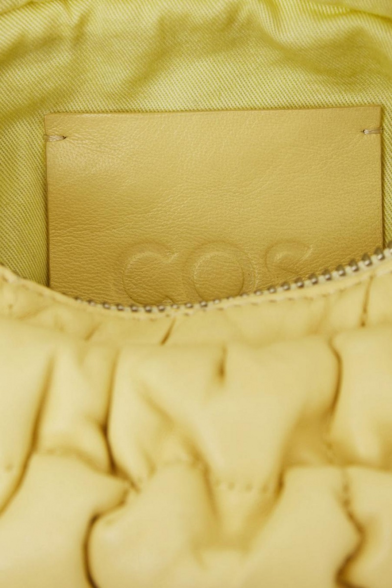 COS Steppelt Micro - Bőr Táska Női Világos Sárga | OQY-498271