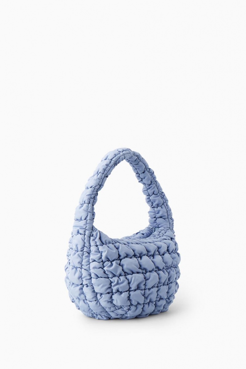 COS Steppelt Mini Táska Női Világos Kék | BKI-174625