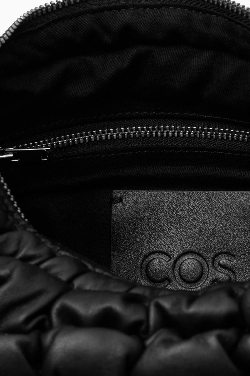 COS Steppelt Mini - Bőr Táska Női Fekete | SYF-265731