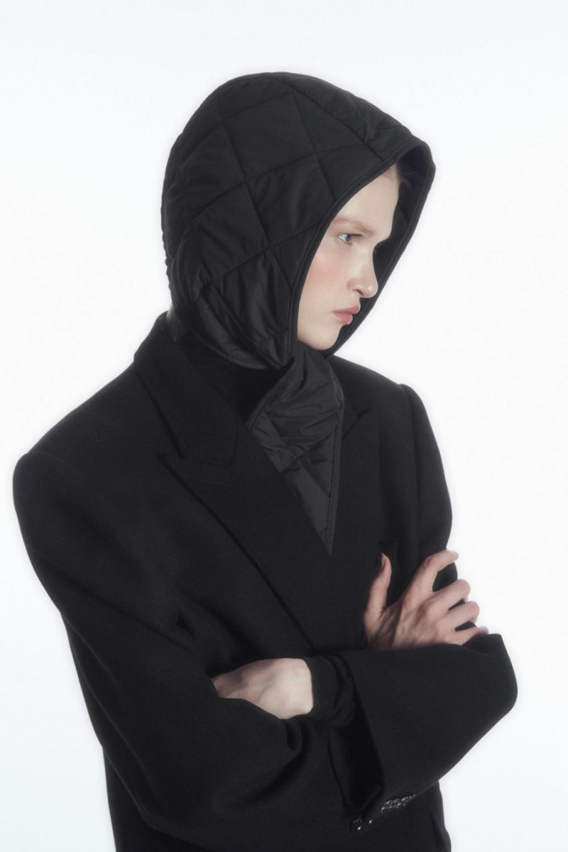 COS Steppelt Tie-front Capes Női Fekete | LRB-347019