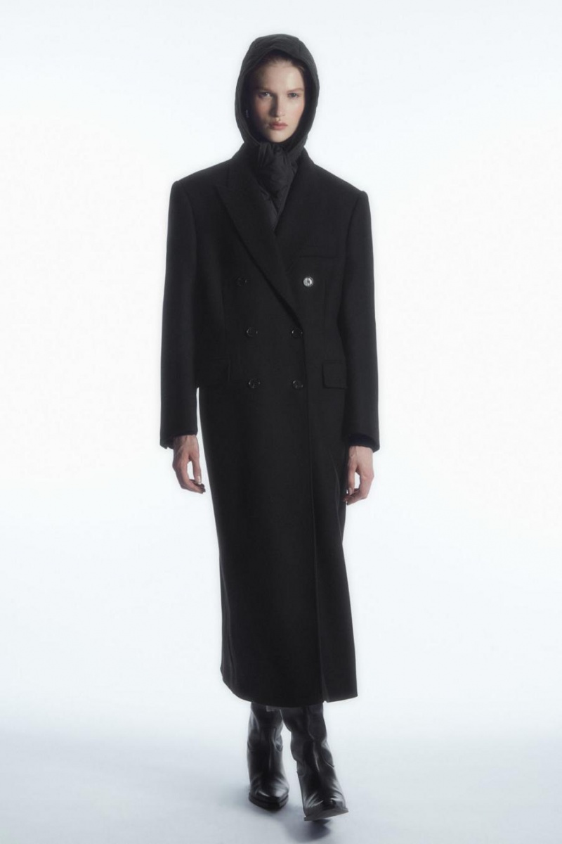 COS Steppelt Tie-front Capes Női Fekete | LRB-347019