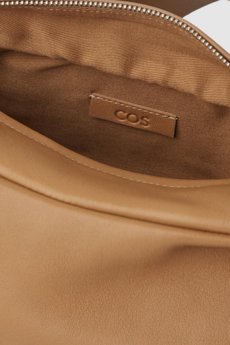 COS Swing - Bőr Crossbody Táska Női Bézs | DPO-890175