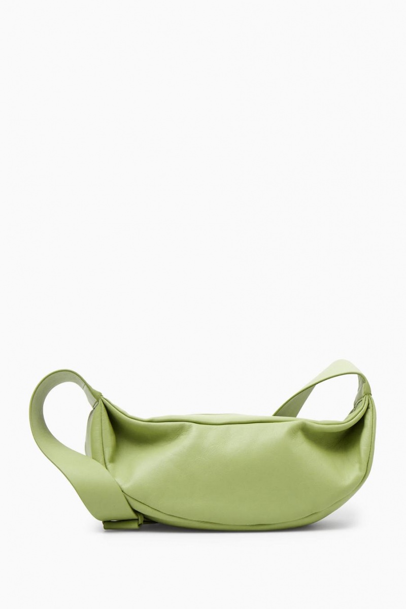 COS Swing - Bőr Crossbody Táska Női Világos Zöld | TNH-749253
