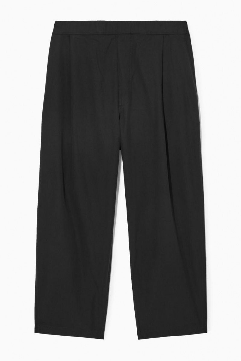 COS Széles Cipő-leg Elasticated Nadrág Férfi Fekete | XYE-367548
