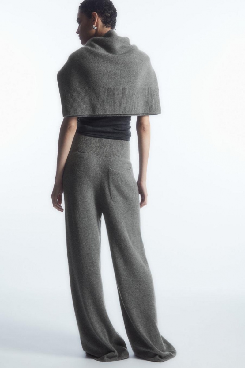 COS Széles Cipő-leg Pure Cashmere Nadrág Női Szürke | LQD-753012