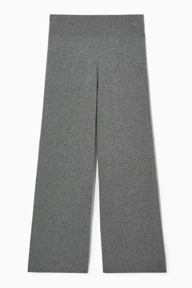 COS Széles Cipő-leg Pure Cashmere Nadrág Női Szürke | LQD-753012