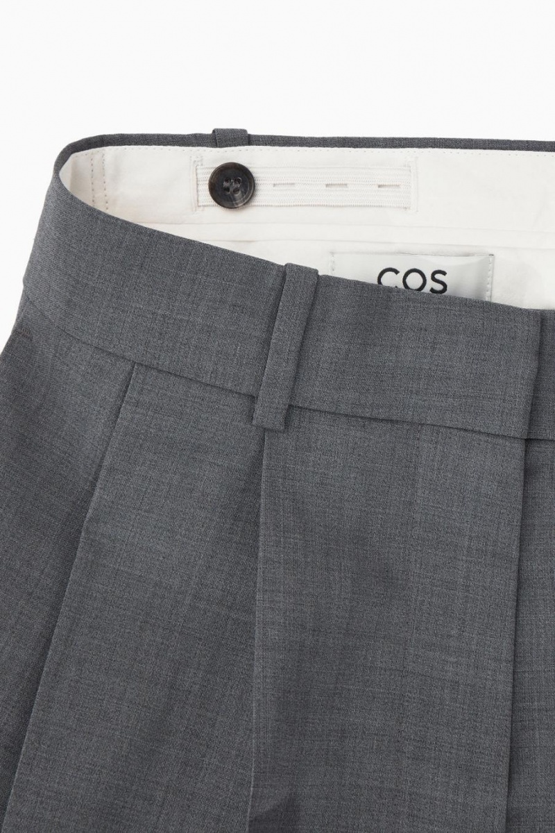 COS Széles Cipő-leg Tailored Gyapjú Nadrág Női Szürke | MTY-718052