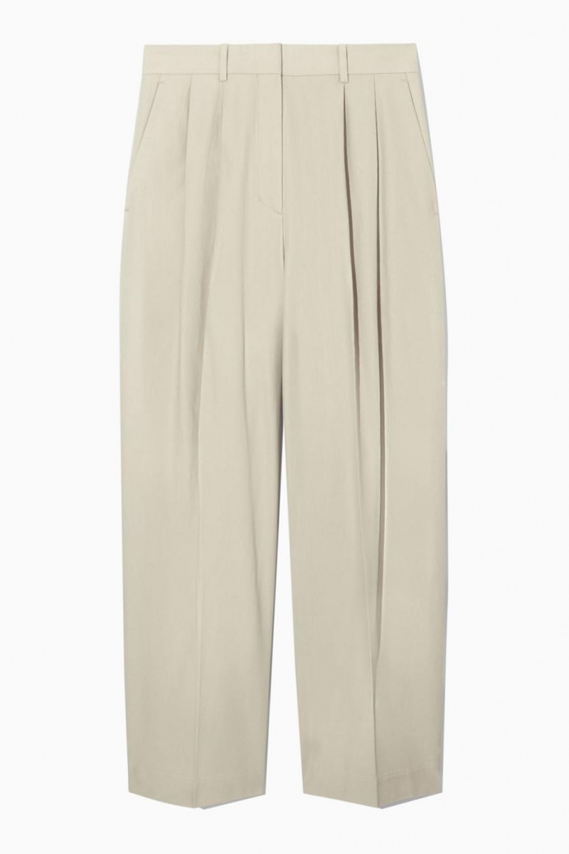 COS Széles Cipő-leg Tailored Nadrág Női Bézs | RUJ-946071