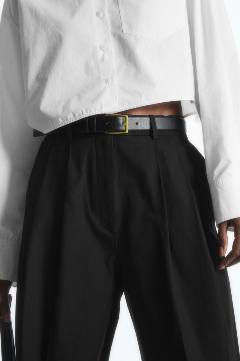 COS Széles Cipő-leg Tailored Nadrág Női Fekete | VGN-906438
