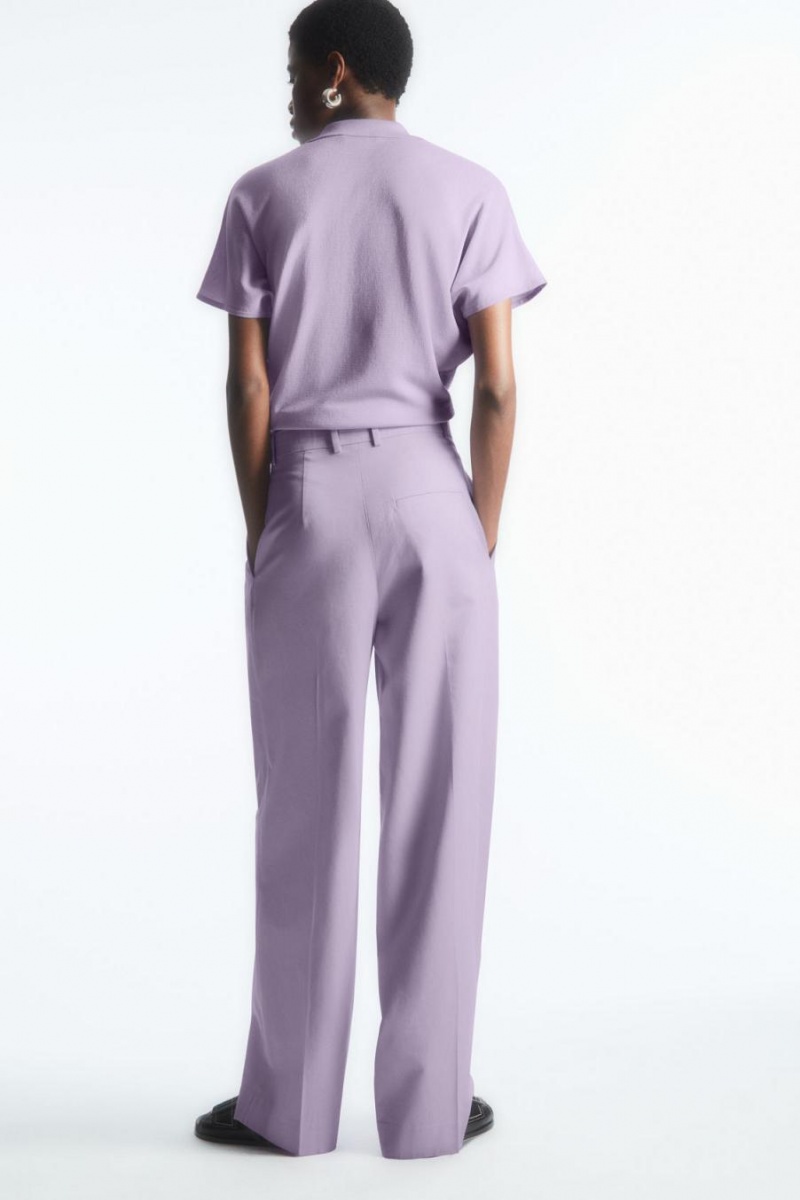 COS Széles Cipő-leg Tailored Nadrág Női Világos Lila | VPY-731462