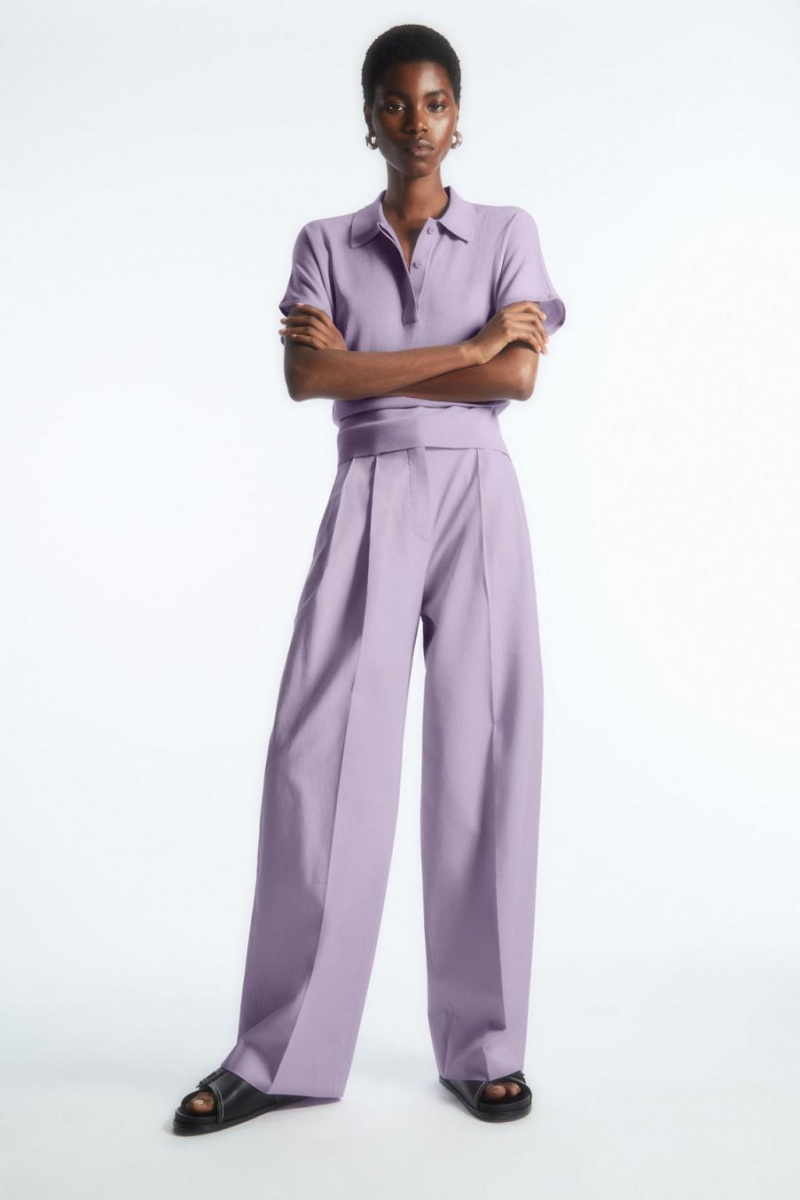 COS Széles Cipő-leg Tailored Nadrág Női Világos Lila | VPY-731462