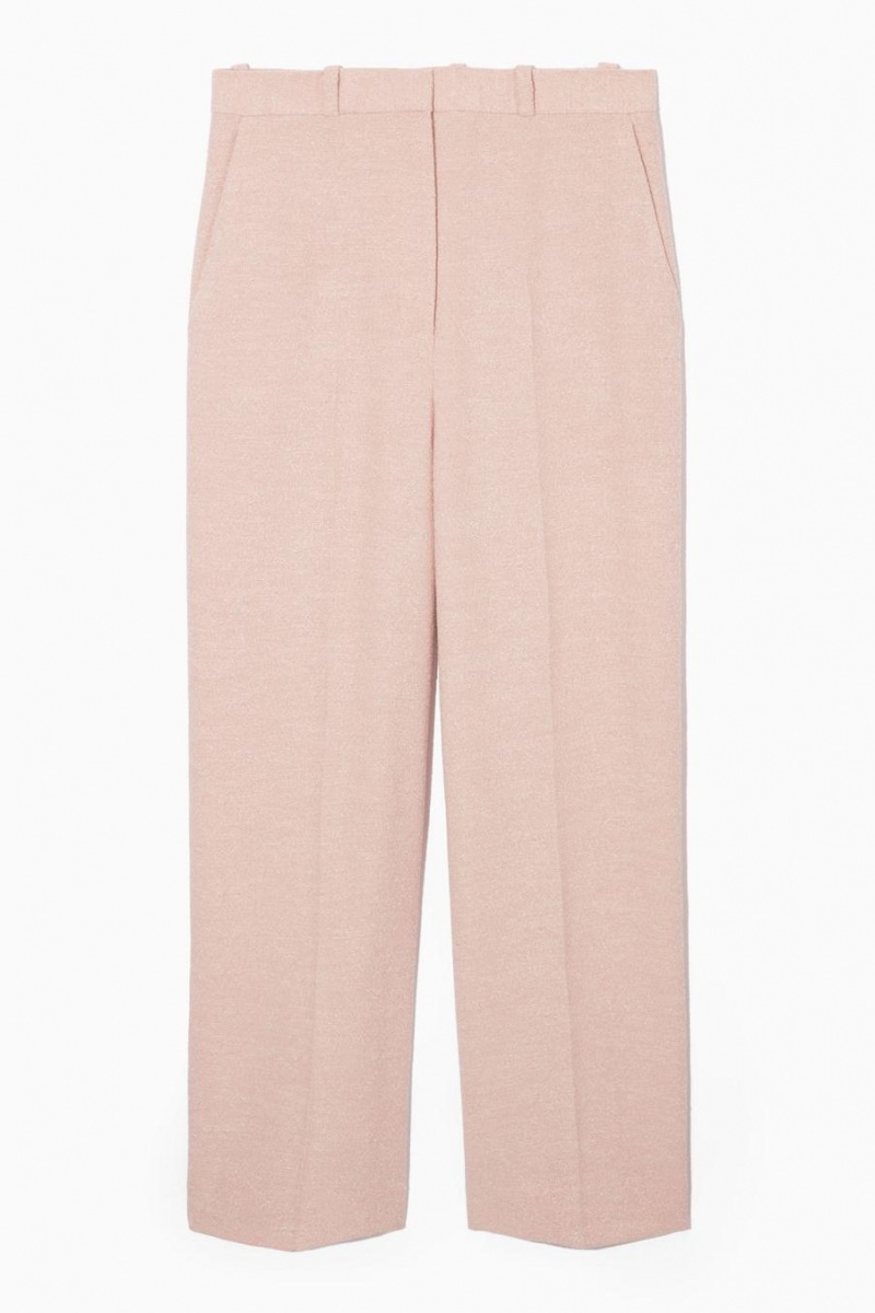 COS Széles Cipő-leg Textured Nadrág Női Világos Rózsaszín | WDV-751269