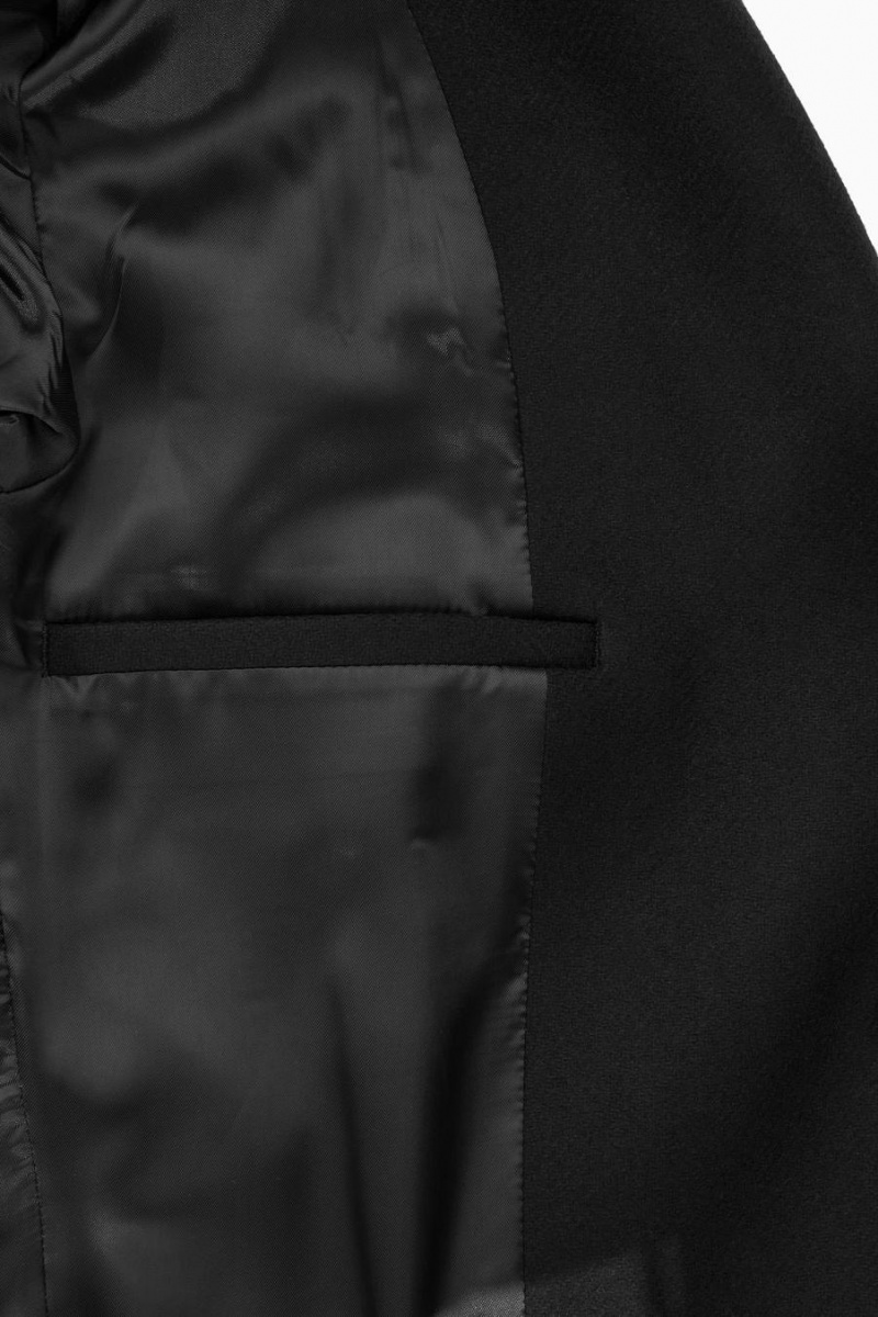COS Tailored Gyapjú Kabát Férfi Fekete | NQE-679135