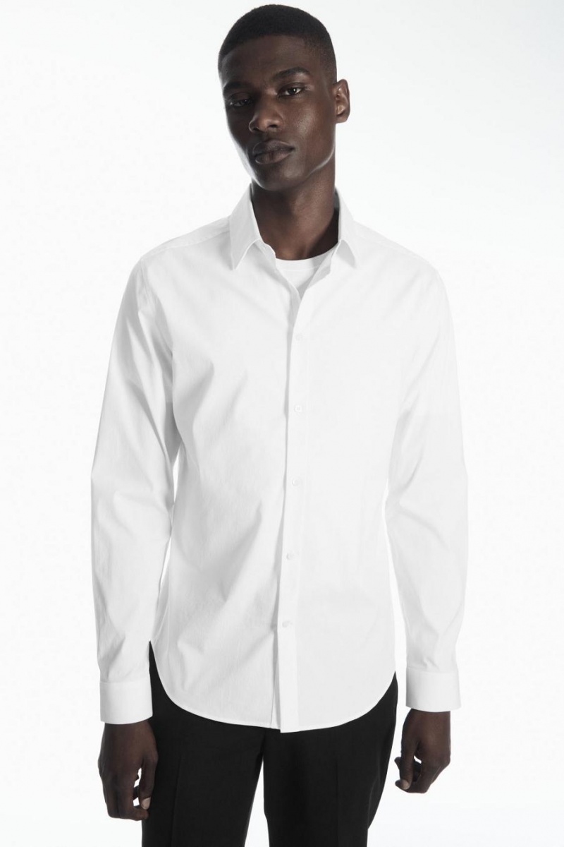 COS Tailored Poplin - Slim Ing Férfi Fehér | YTW-879254