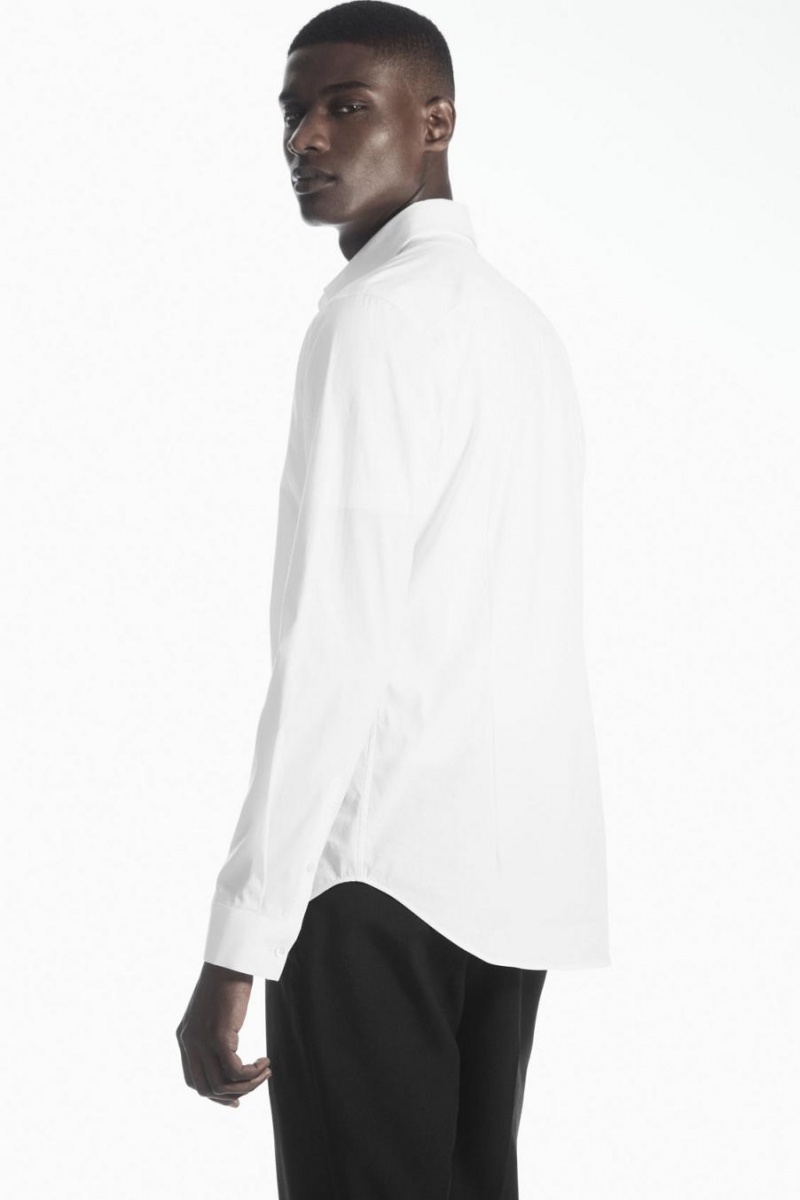 COS Tailored Poplin - Slim Ing Férfi Fehér | YTW-879254