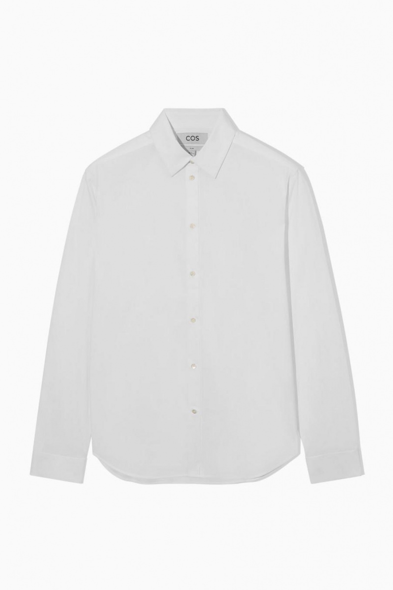 COS Tailored Poplin - Slim Ing Férfi Fehér | YTW-879254