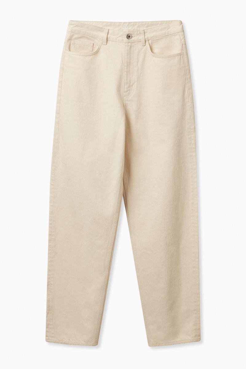 COS Tapered Full-length Farmernadrág Női Fehér | QSY-537941