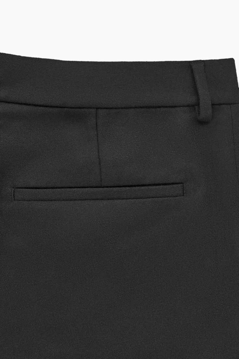 COS Tapered Gyapjú Nadrág Férfi Fekete | KIN-593274