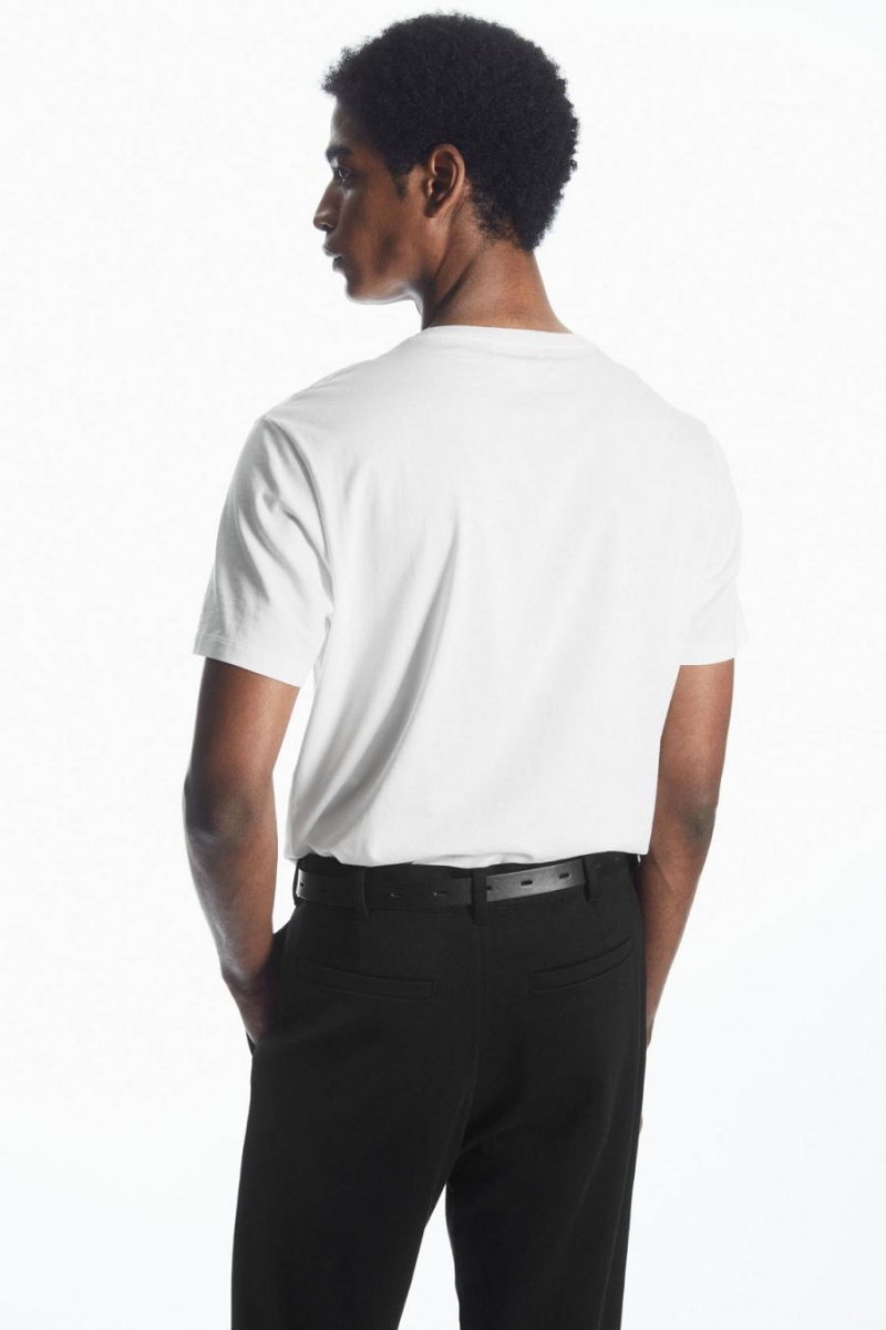 COS Tapered Pamut-jersey Nadrág Férfi Fekete | AUW-529840
