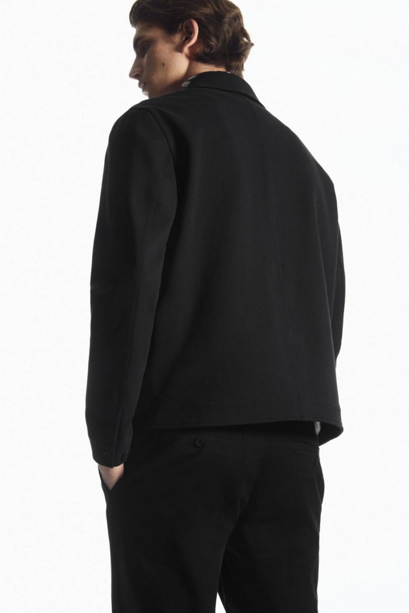 COS Tapered Twill Chinos Nadrág Férfi Fekete | TCB-459702