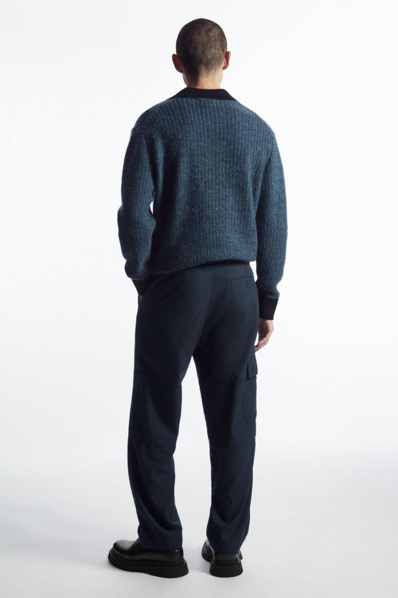 COS Tapered Utility Nadrág Férfi Sötétkék | OFV-421507
