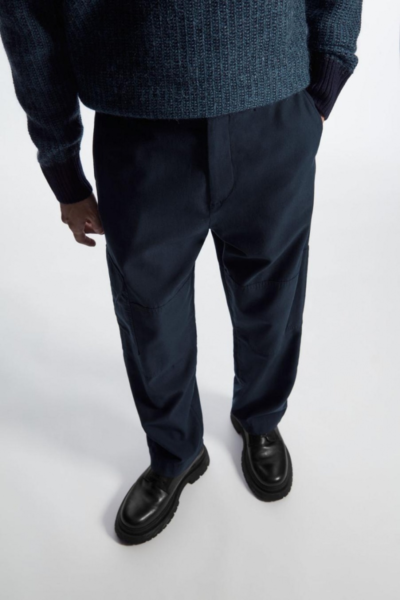 COS Tapered Utility Nadrág Férfi Sötétkék | OFV-421507
