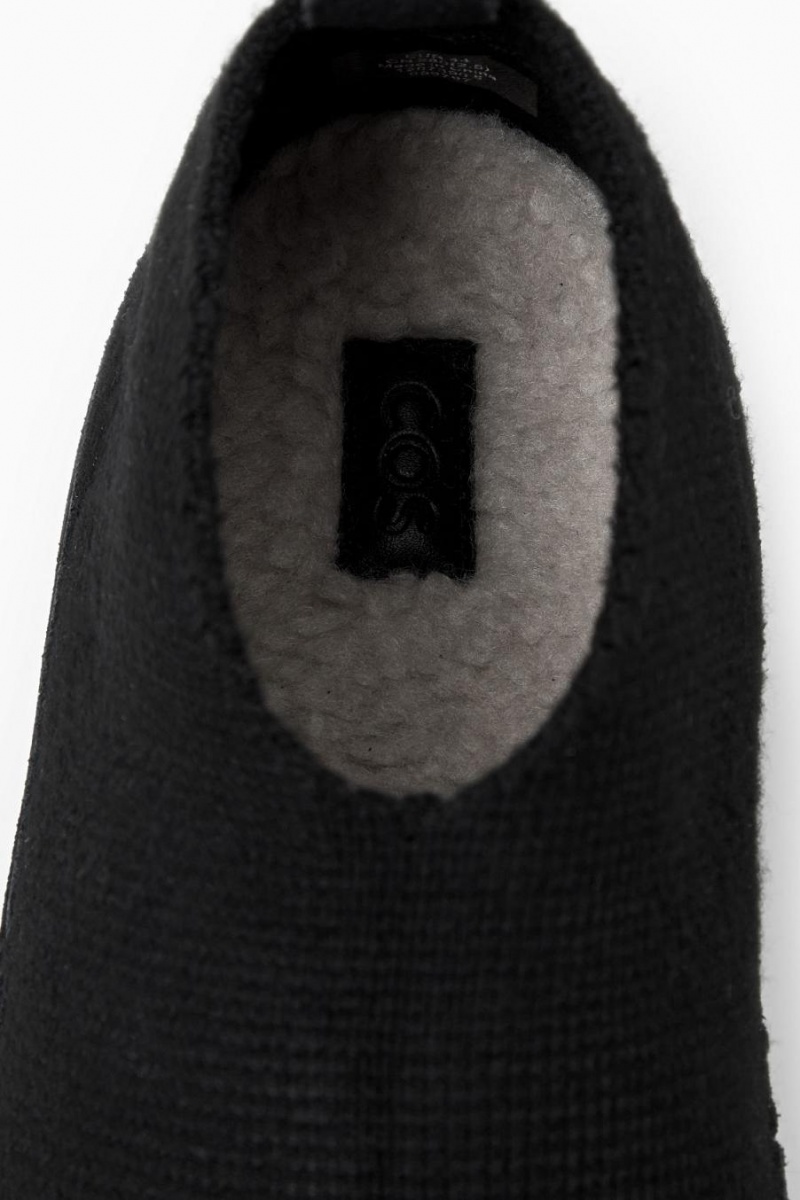 COS Teddy-lined Kötött Papucs Férfi Fekete | LVU-021365