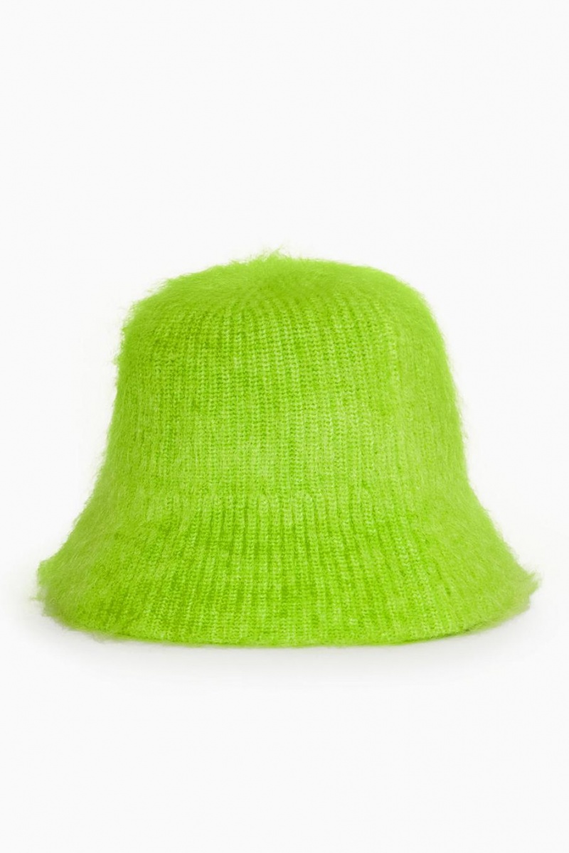 COS Textured Kötött Bucket Kalap Női Zöld | SQO-346098