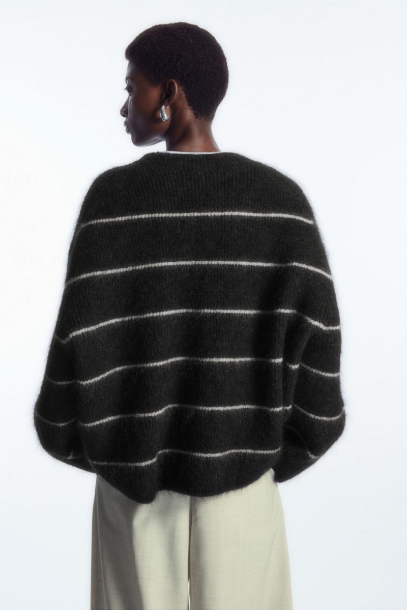 COS Textured Mohair-blend Jumpers Női Sötétszürke | BUF-984016