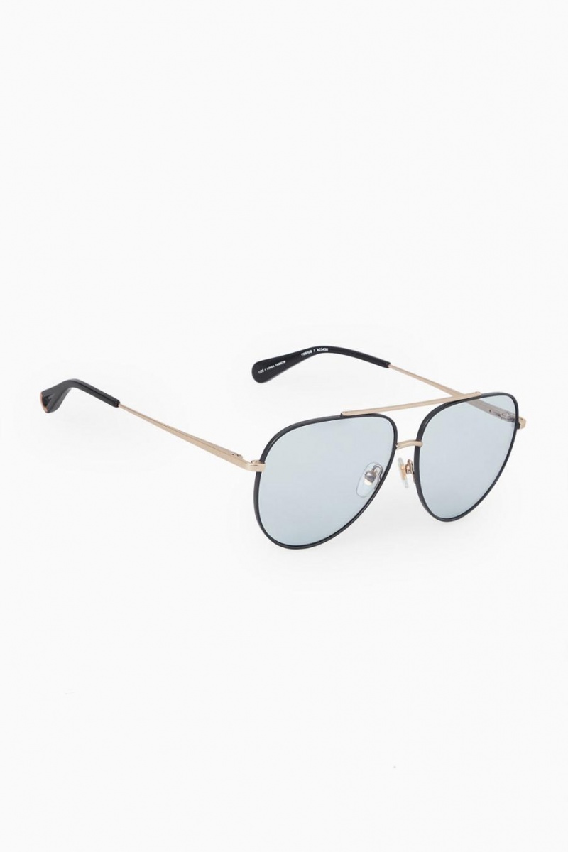 COS The Aviator Metal Napszemüvegek Női Arany Kék | LTD-962753