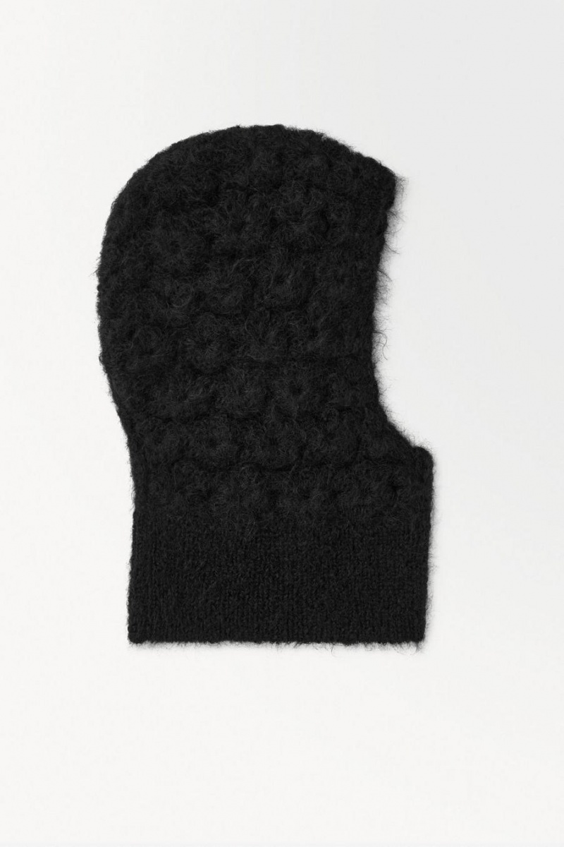 COS The Crochet-knit Balaclava Női Fekete | ZHF-561347