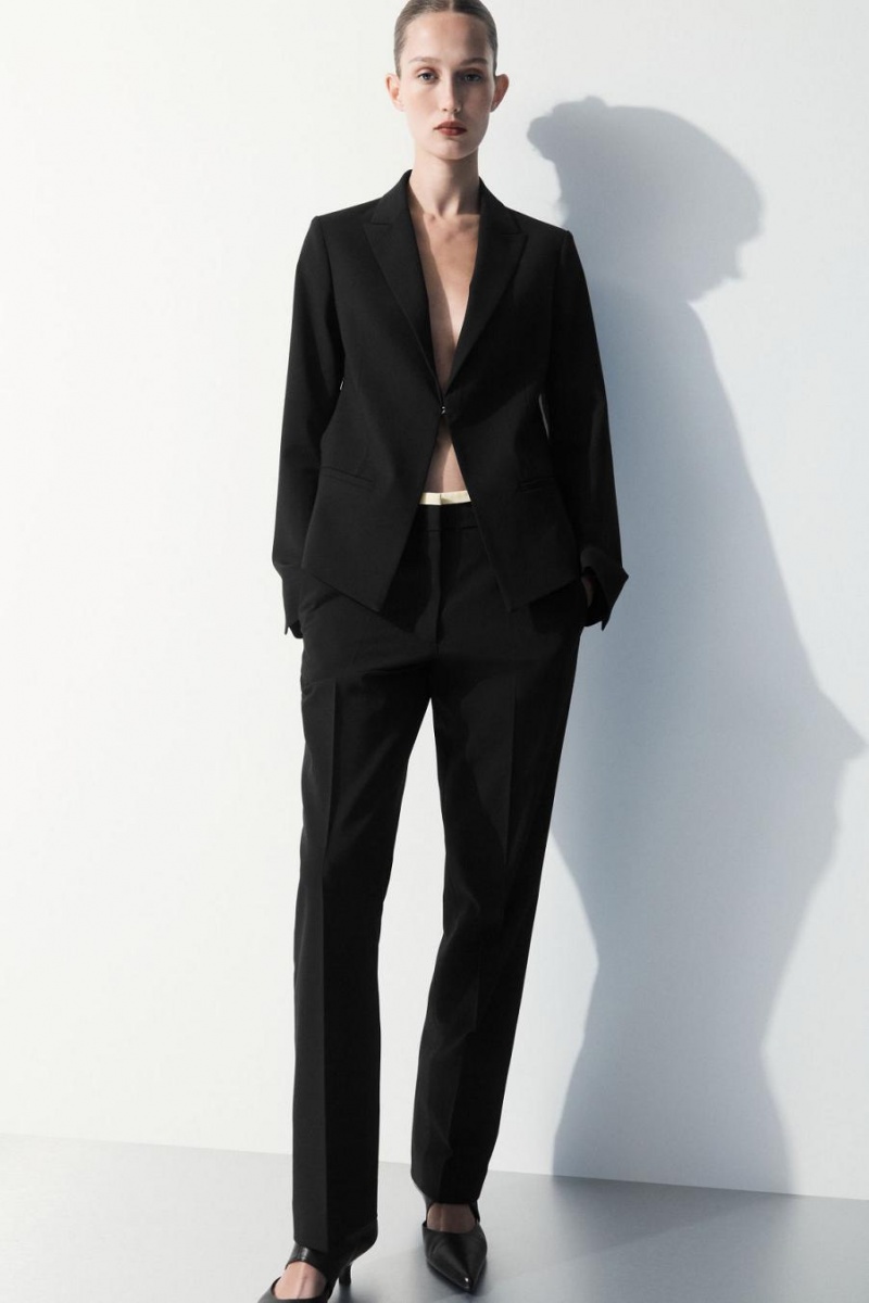 COS The Deconstructed Blézer Női Fekete | NDP-402819